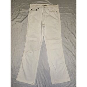 Vtg Ralph Lauren Polo Jeans Co Corduroy Cream Off‎ White Pants Womens 8 (30x31)